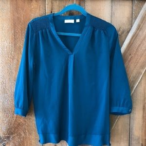 NEW York & Company Teal Blouse XS